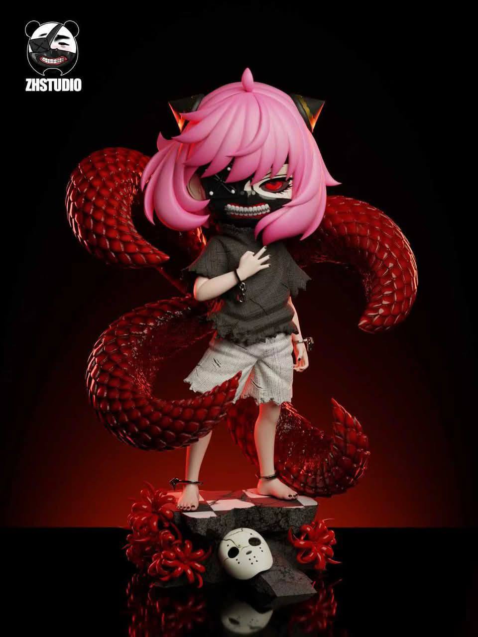 Anya cos Kaneki Ken resin statue zh studio anime figure