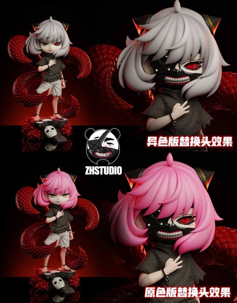 Anya cos Kaneki Ken resin statue zh studio anime figure