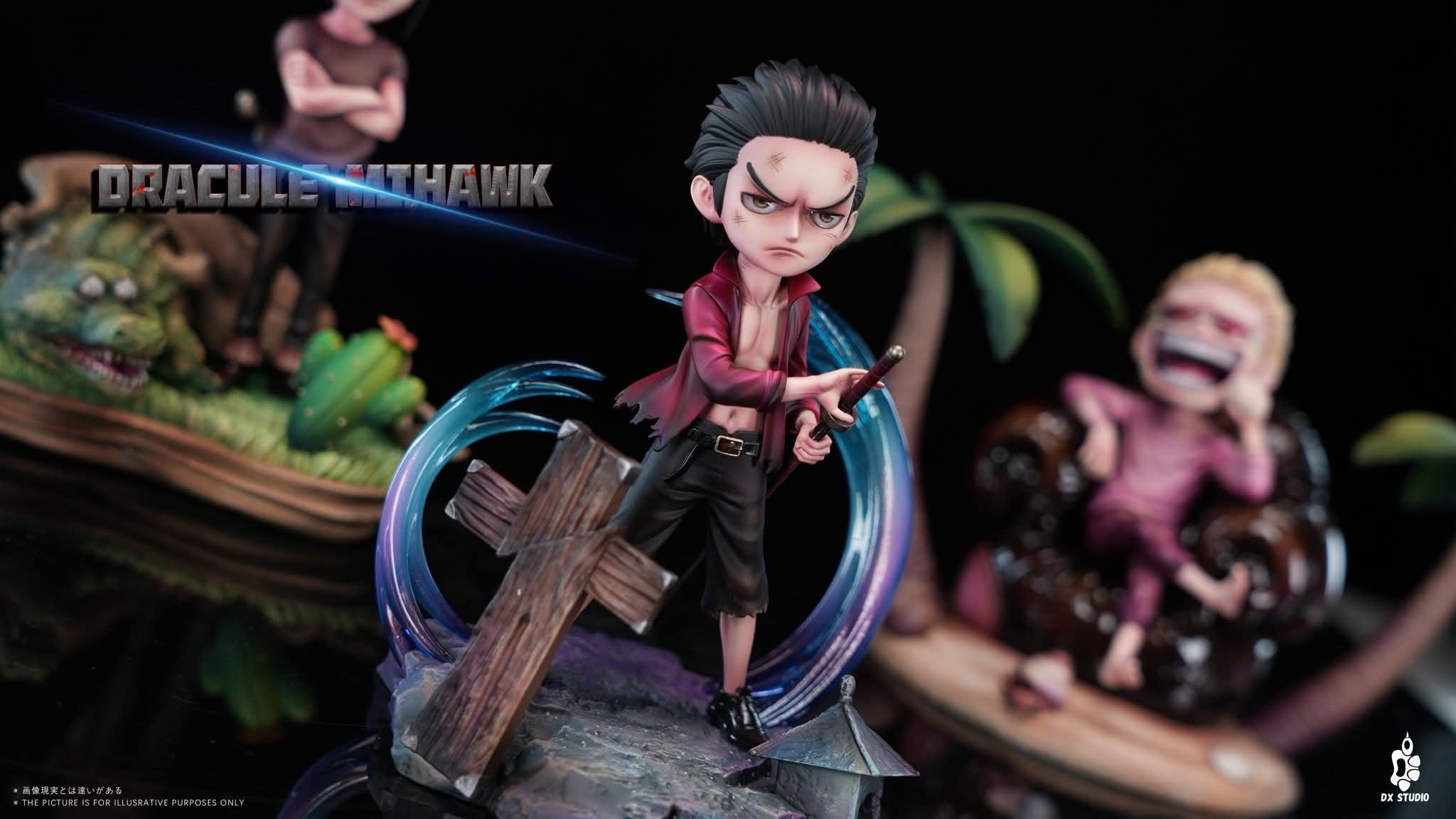 Childhood Doflamingo & Crocodile & Mihawk resin statue DX studio anime figure