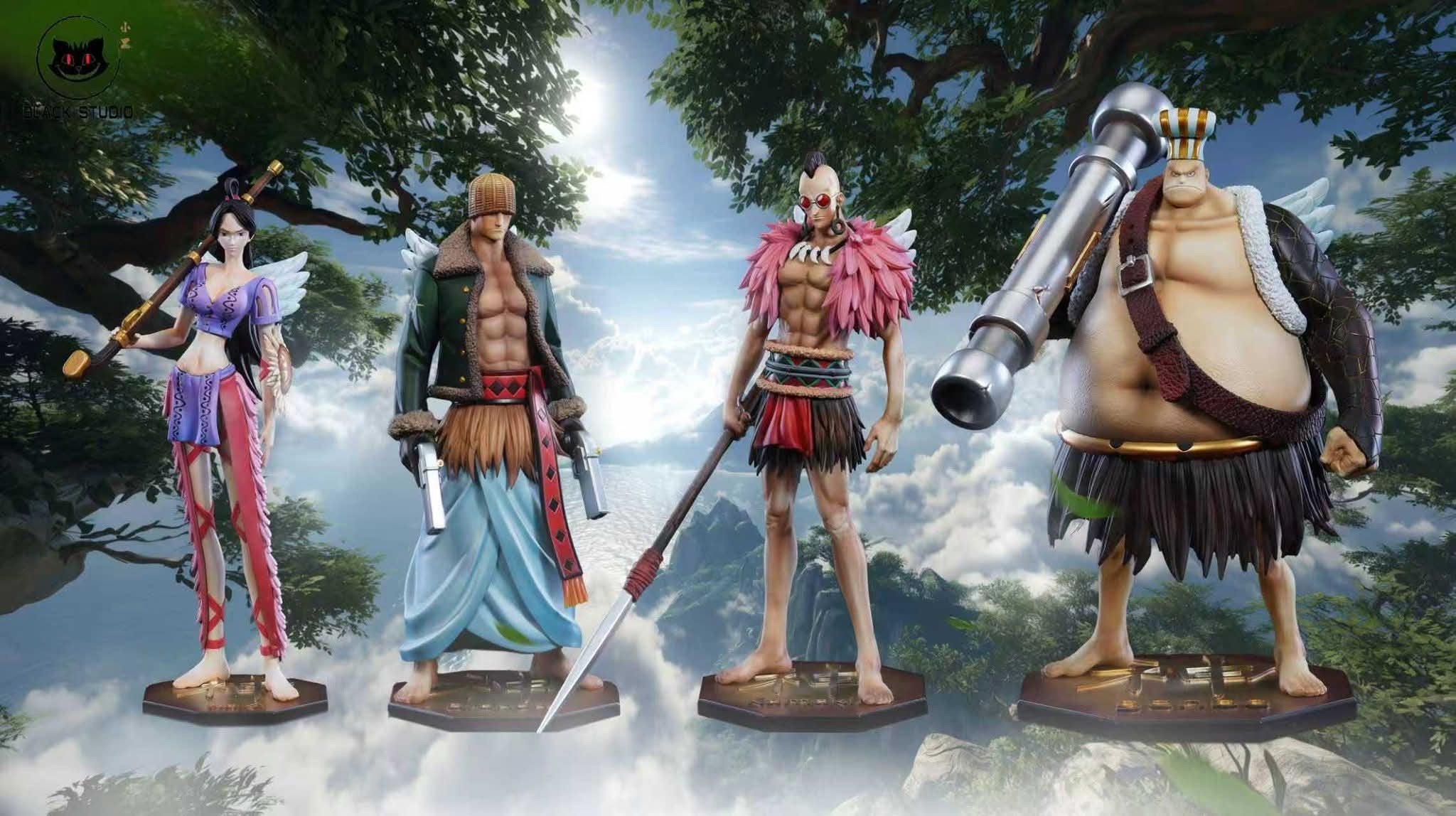 Raki x Braham x Kamakiri x Genbo resin statue black studio anime figure