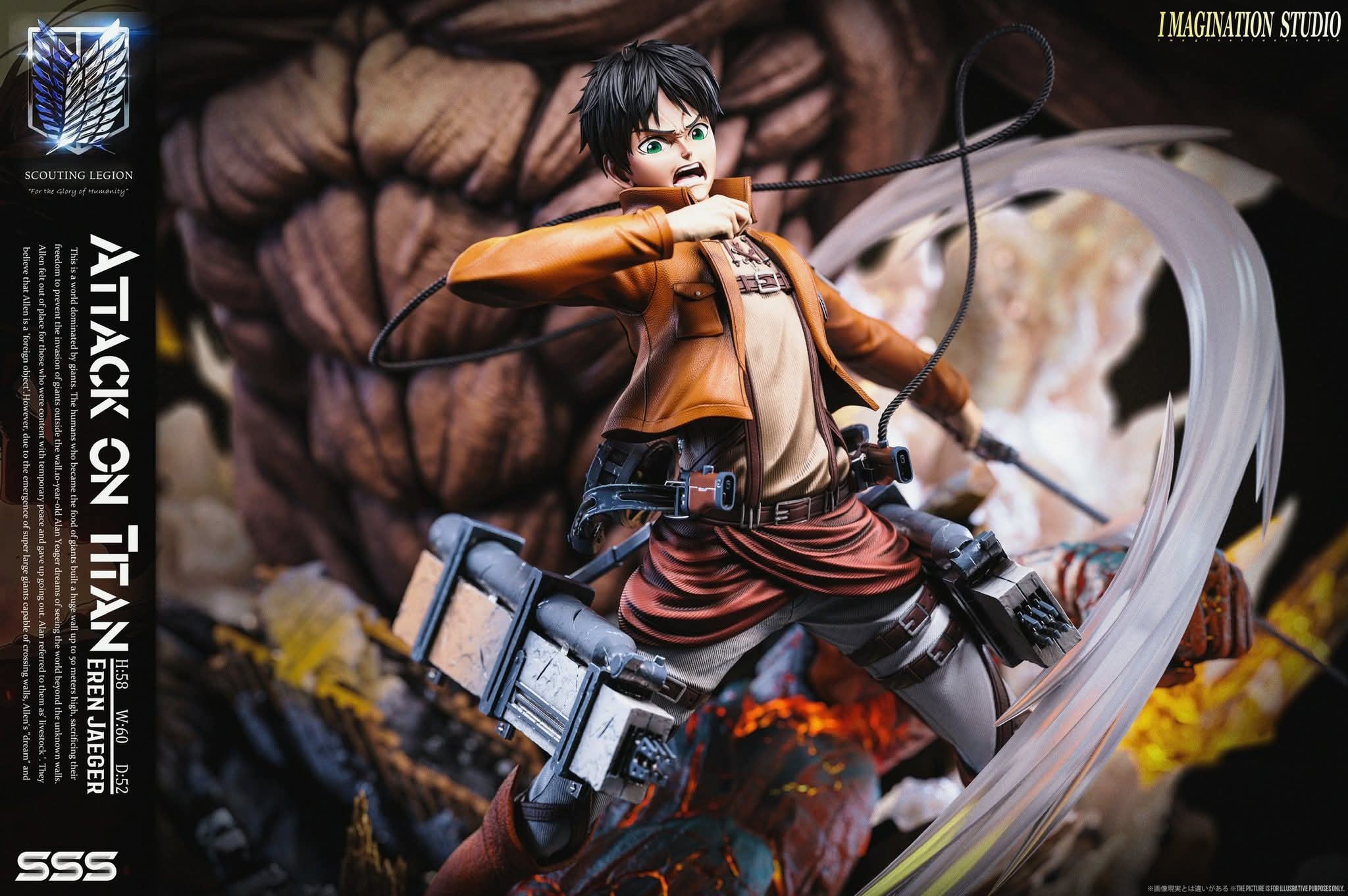 Eren Jaeger resin statue Imagination Studio anime figure