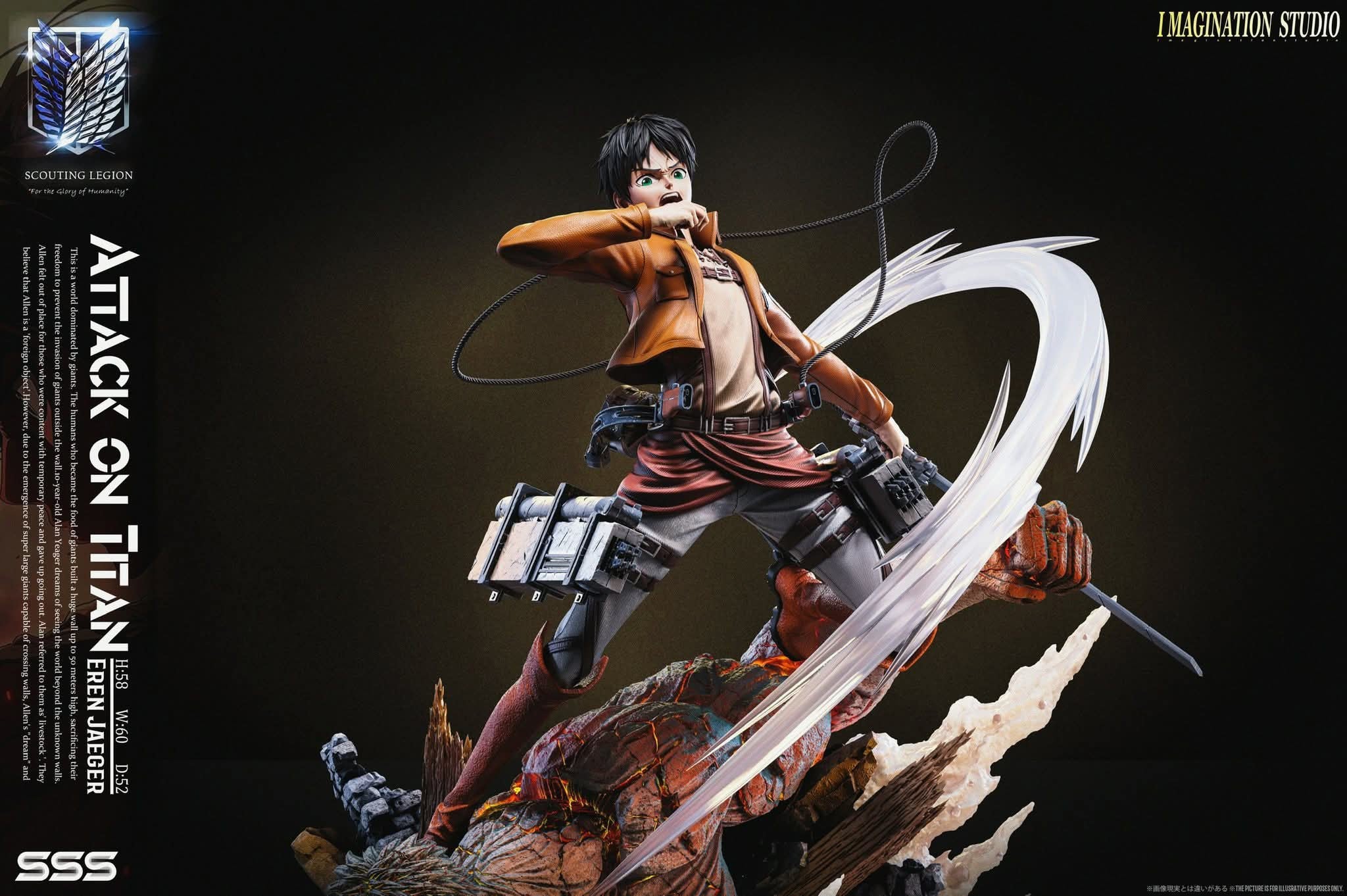 Eren Jaeger resin statue Imagination Studio anime figure