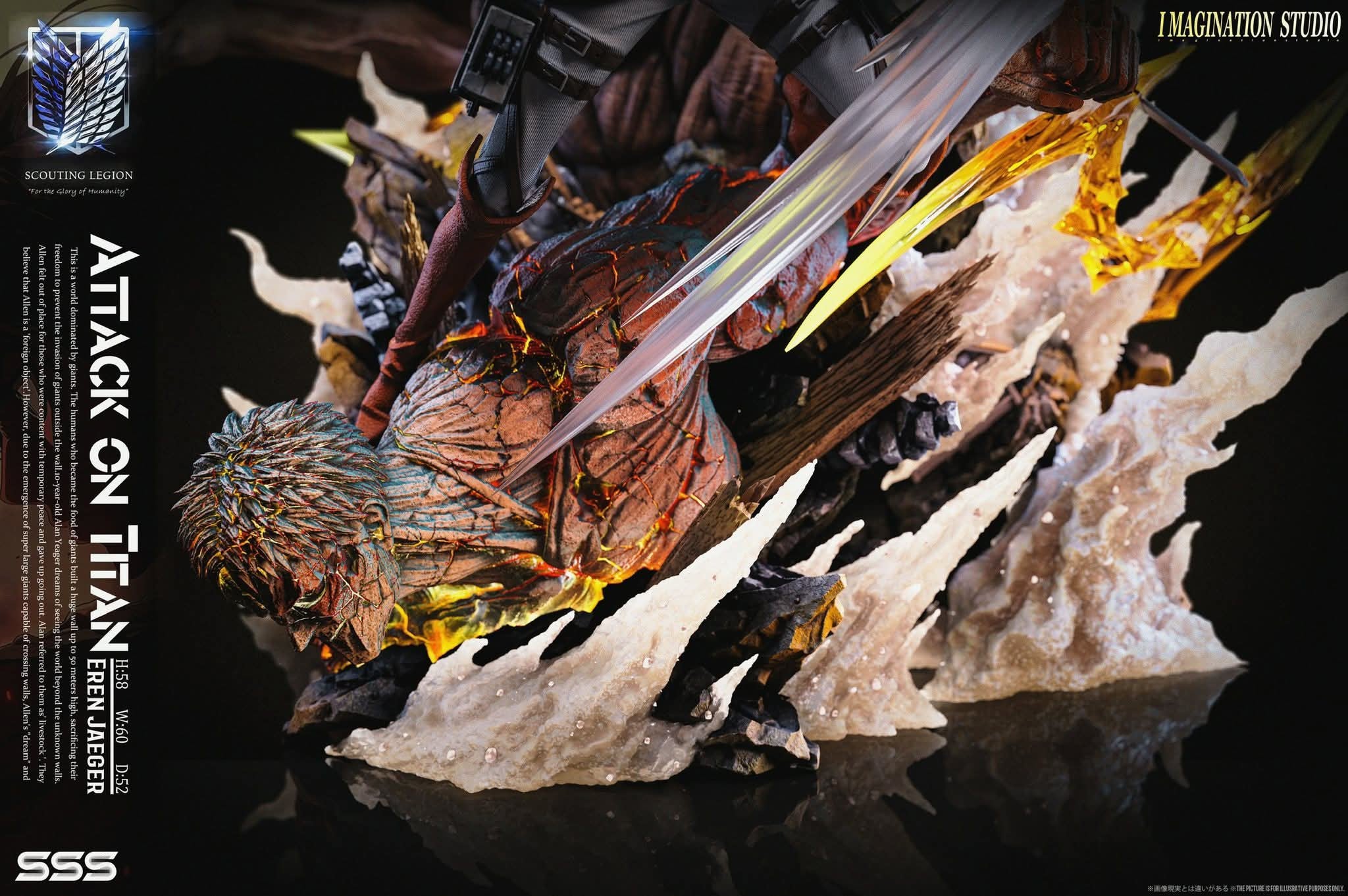 Eren Jaeger resin statue Imagination Studio anime figure