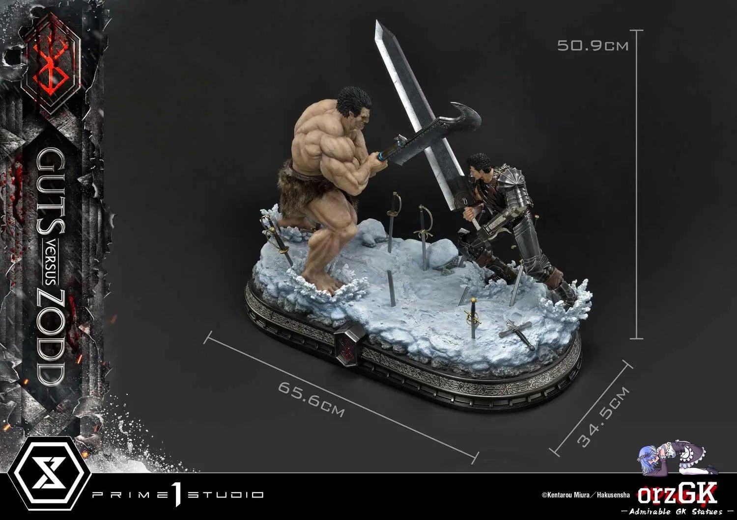 Guts versus Zodd UDMBR-01 UDMBR-01DX (Licensed) - Ultimate Diorama Masterline Berserk - Prime 1 Studio resin statue Navy Toys anime figure