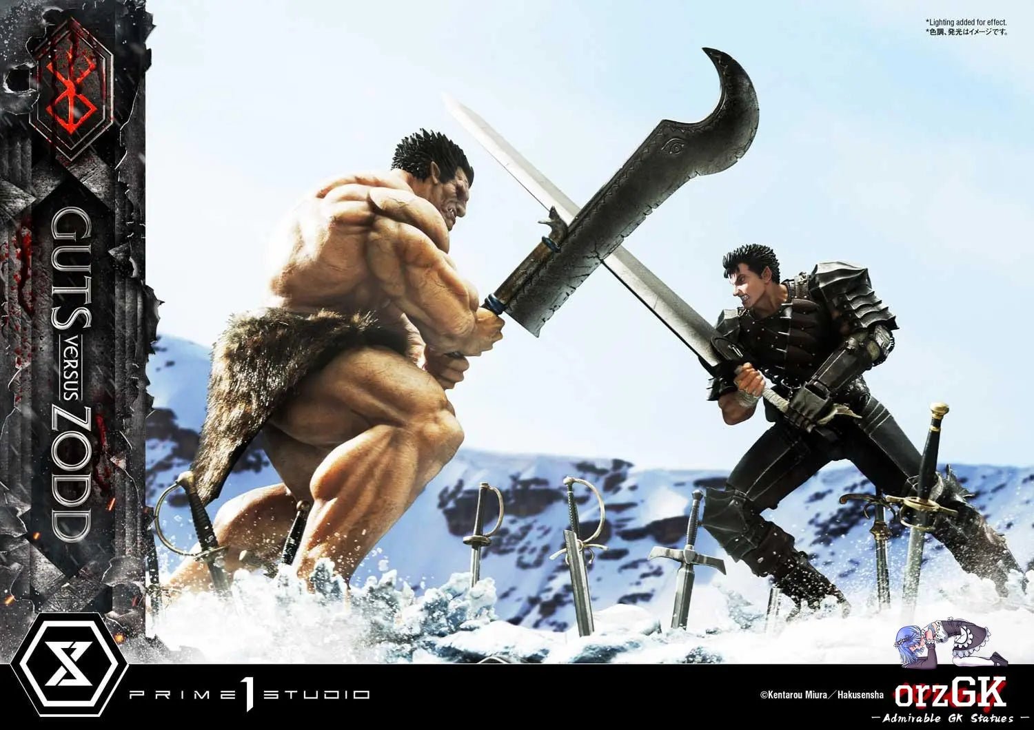Guts versus Zodd UDMBR-01 UDMBR-01DX (Licensed) - Ultimate Diorama Masterline Berserk - Prime 1 Studio resin statue Navy Toys anime figure