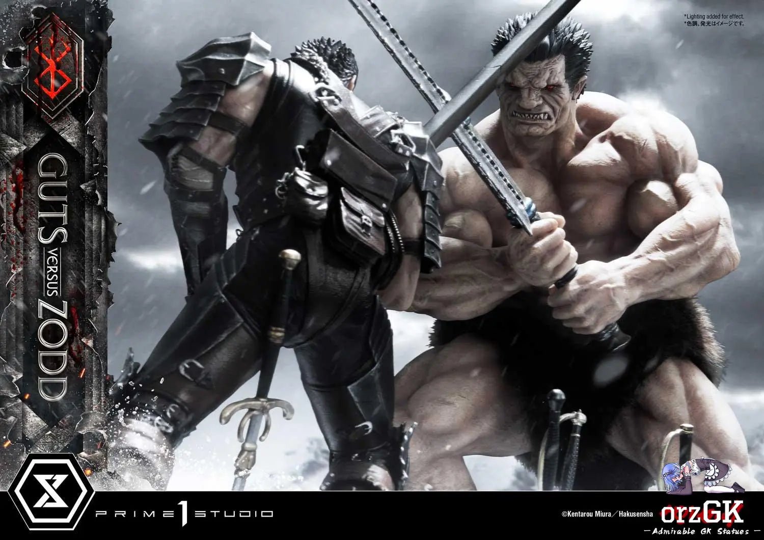 Guts versus Zodd UDMBR-01 UDMBR-01DX (Licensed) - Ultimate Diorama Masterline Berserk - Prime 1 Studio resin statue Navy Toys anime figure