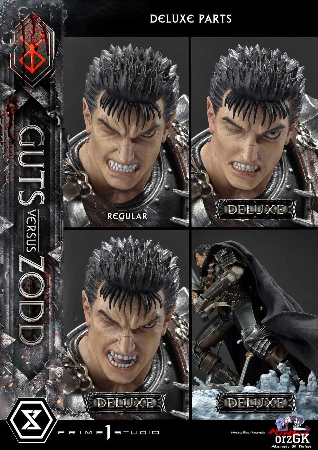 Guts versus Zodd UDMBR-01 UDMBR-01DX (Licensed) - Ultimate Diorama Masterline Berserk - Prime 1 Studio resin statue Navy Toys anime figure