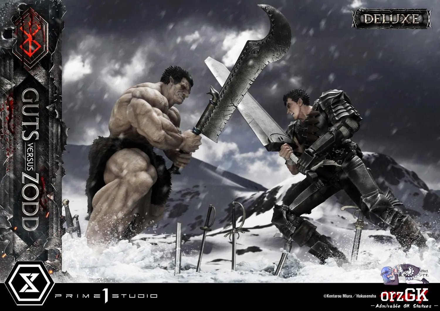 Guts versus Zodd UDMBR-01 UDMBR-01DX (Licensed) - Ultimate Diorama Masterline Berserk - Prime 1 Studio resin statue Navy Toys anime figure