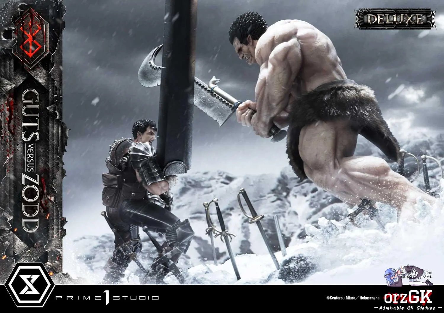 Guts versus Zodd UDMBR-01 UDMBR-01DX (Licensed) - Ultimate Diorama Masterline Berserk - Prime 1 Studio resin statue Navy Toys anime figure