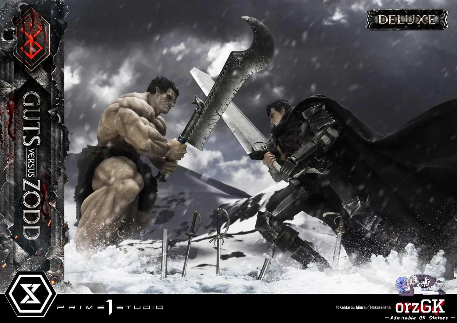 Guts versus Zodd UDMBR-01 UDMBR-01DX (Licensed) - Ultimate Diorama Masterline Berserk - Prime 1 Studio resin statue Navy Toys anime figure
