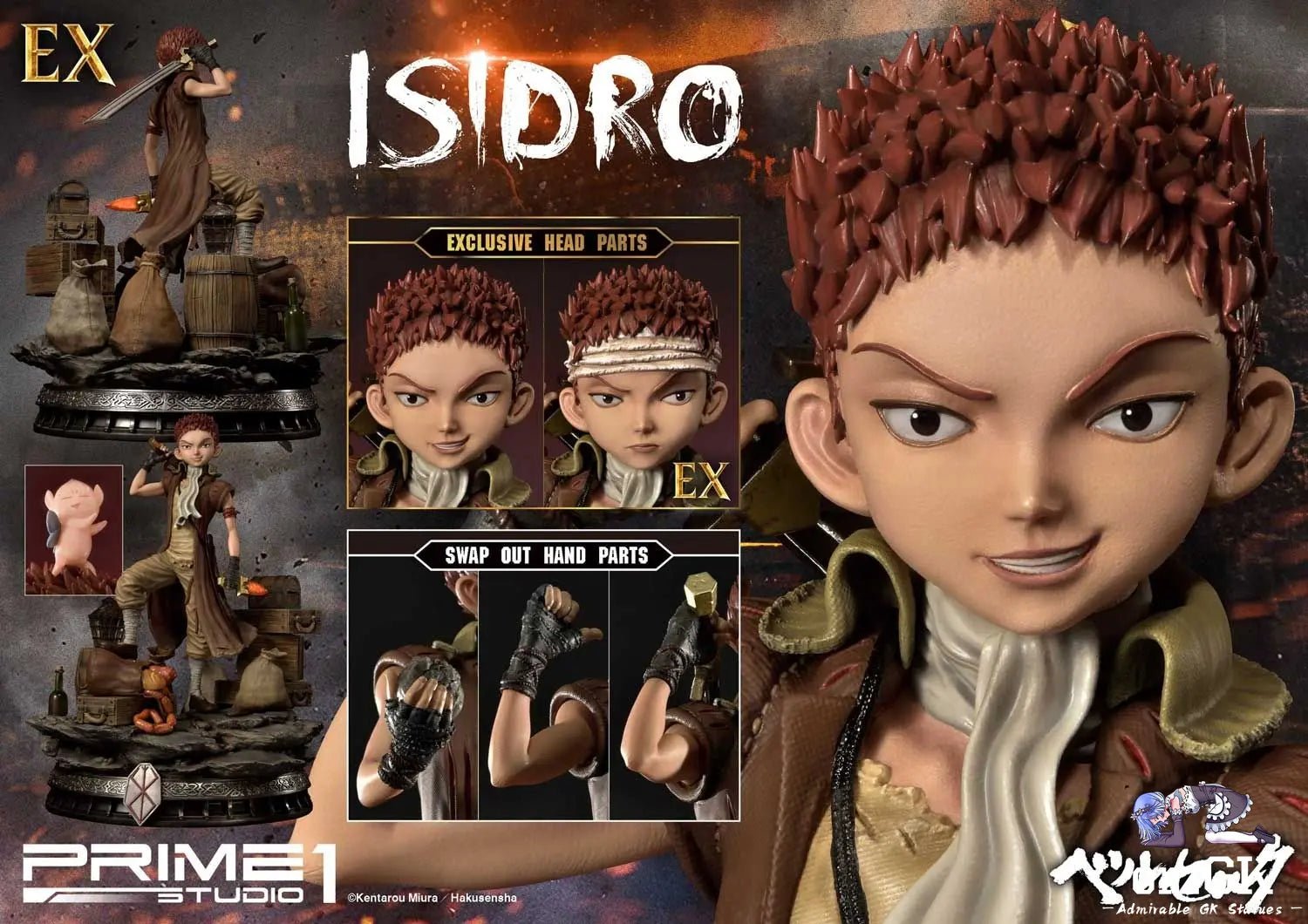 Isidro UPMBR-13 UPMBR-13EX (Licensed) - Ultimate Premium Masterline Berserk - Prime 1 Studio resin statue Navy Toys anime figure