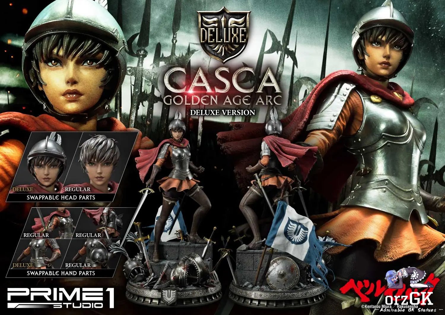 Casca Golden Age Arc UPMBR-15 UPMBR-15DX (Licensed) - Ultimate Premium Masterline Berserk - Prime 1 Studio resin statue Navy Toys anime figure