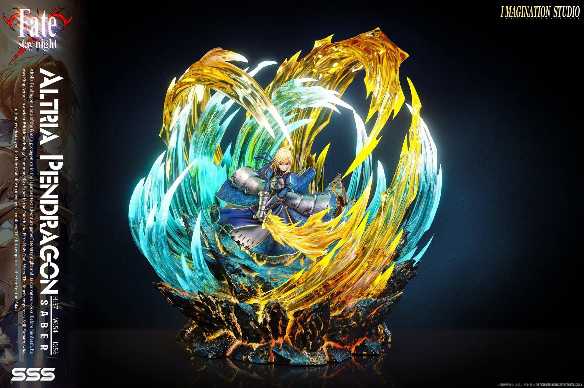 Artoria Pendragon resin statue Imagination Studio anime figure