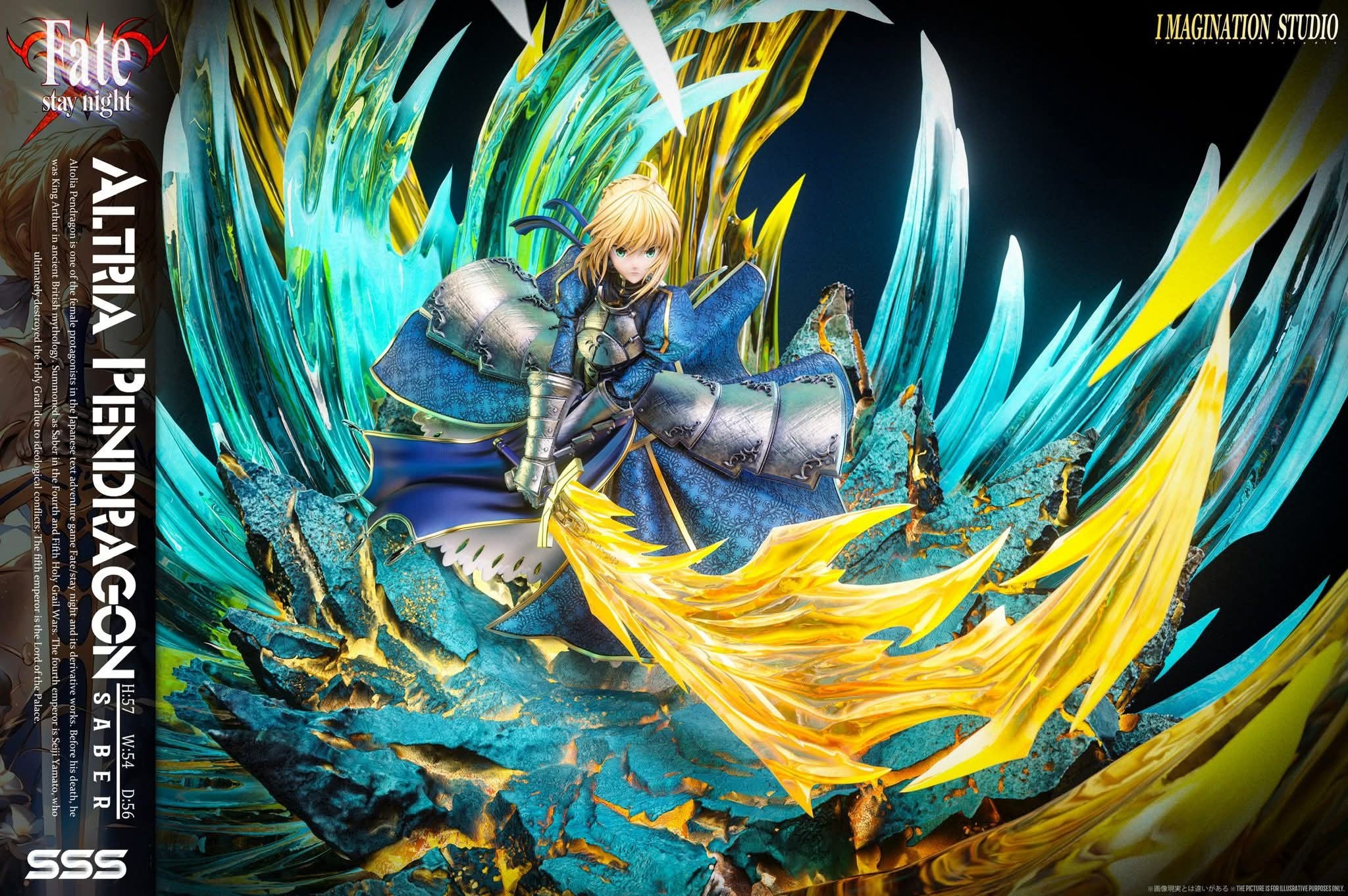 Artoria Pendragon resin statue Imagination Studio anime figure