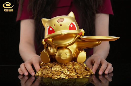 Fortune Attracting Bulbasaur resin statue Tian Kong Ying Xiang Studio anime figure