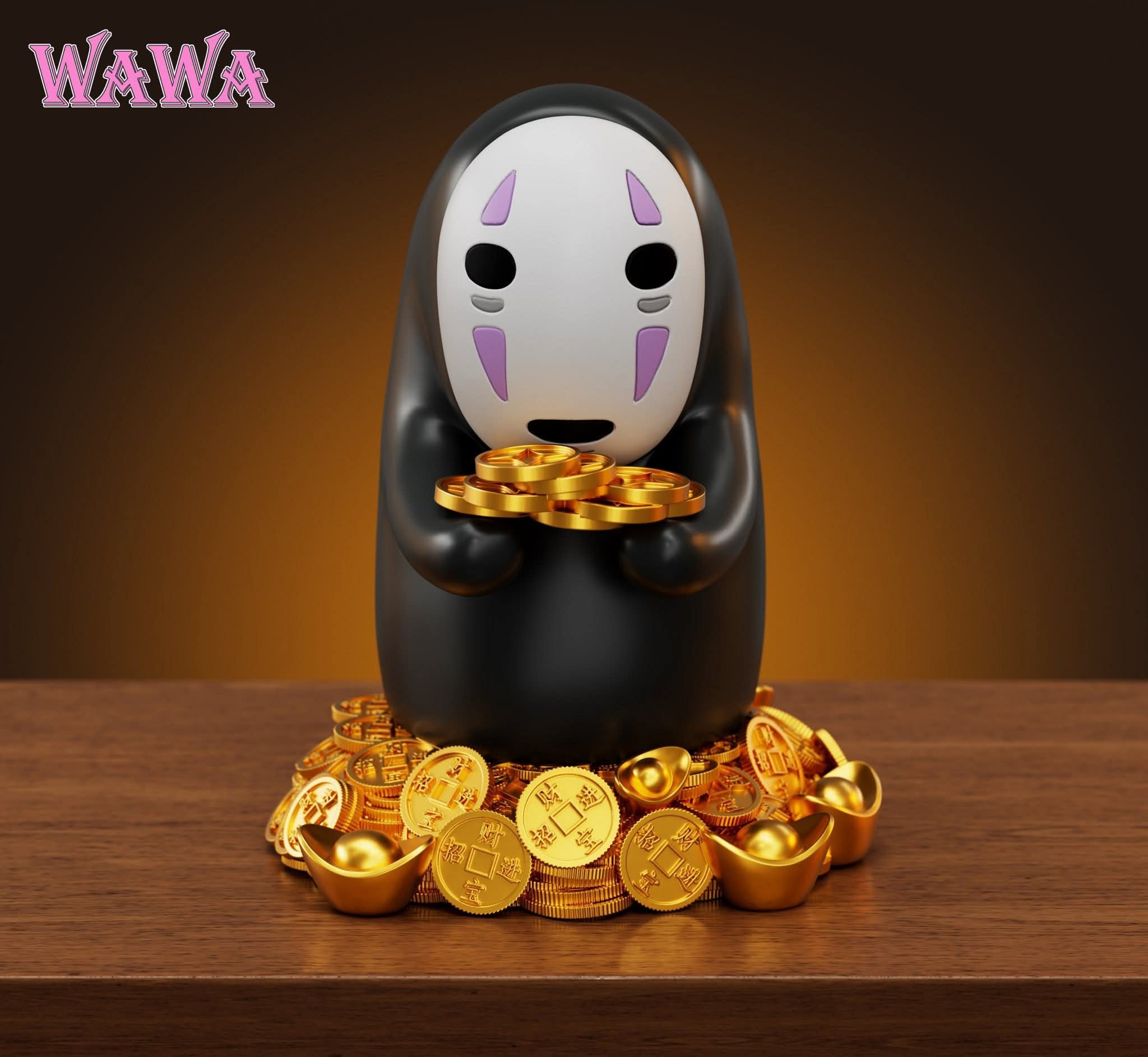 Lucky No Face resin statue WAWA Studio anime figure