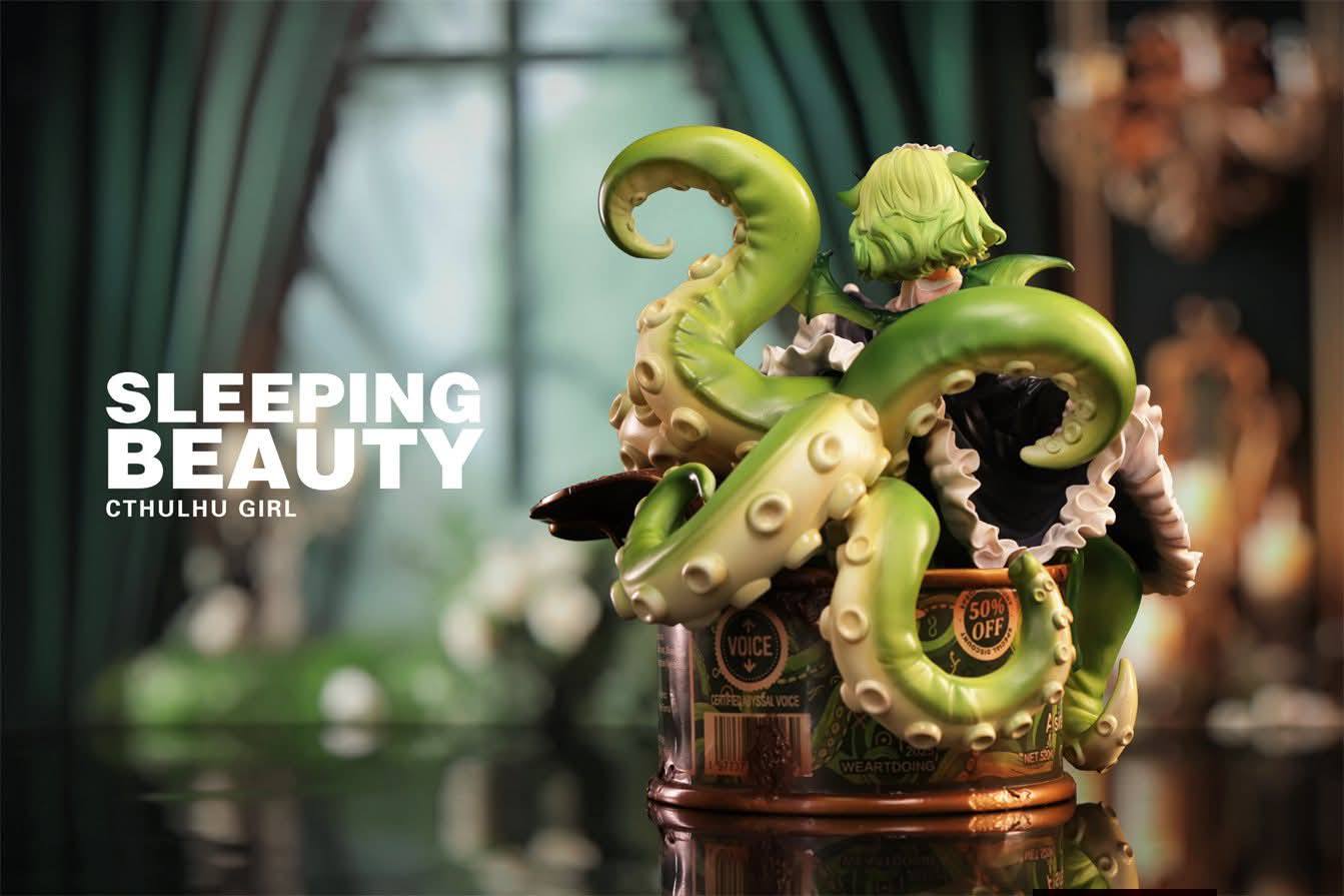 Sleeping Beauty Cthulhu Girl resin statue WeArtDoing Studio anime figure