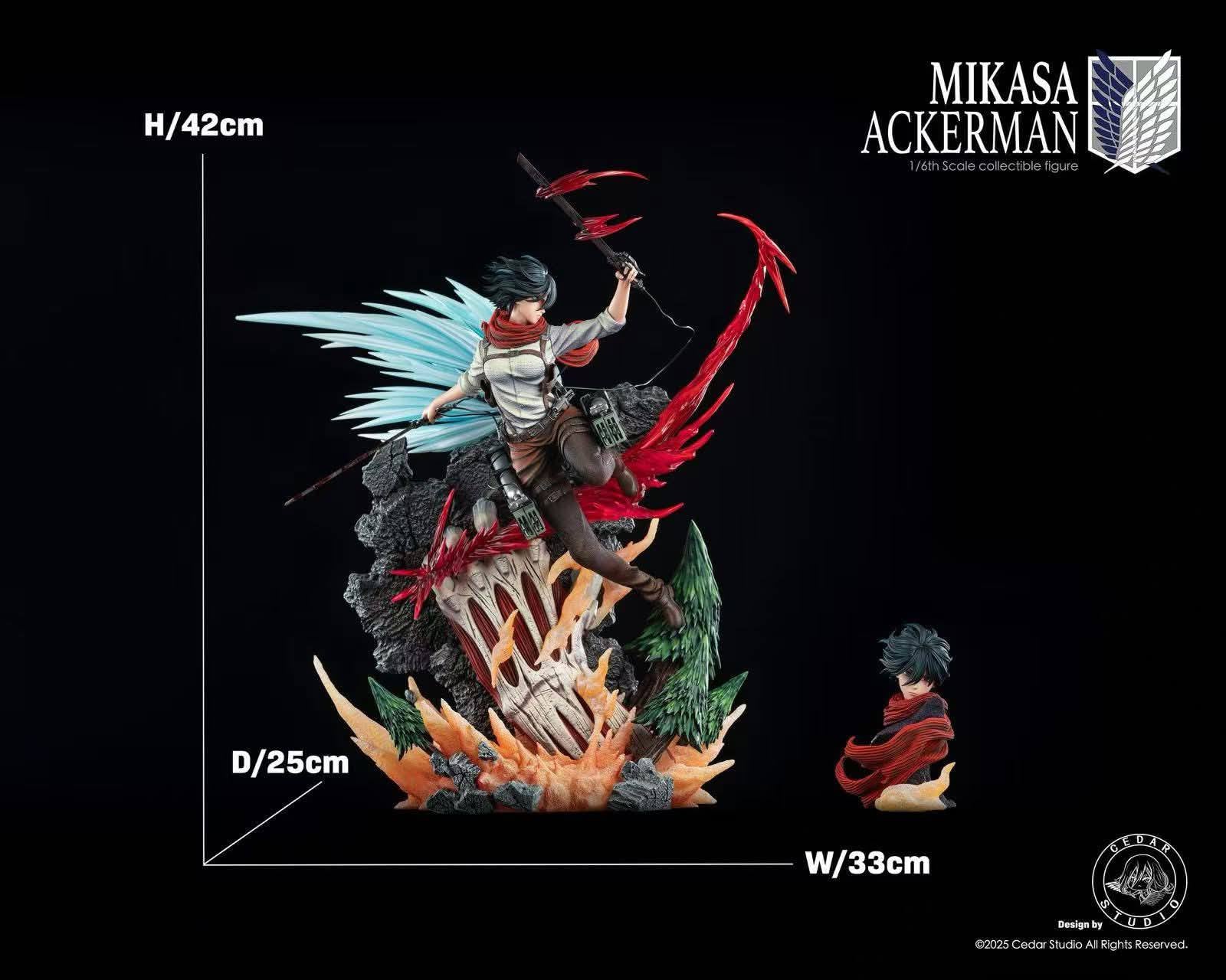 Mikasa Ackerman resin statue Cedar Studio anime figure