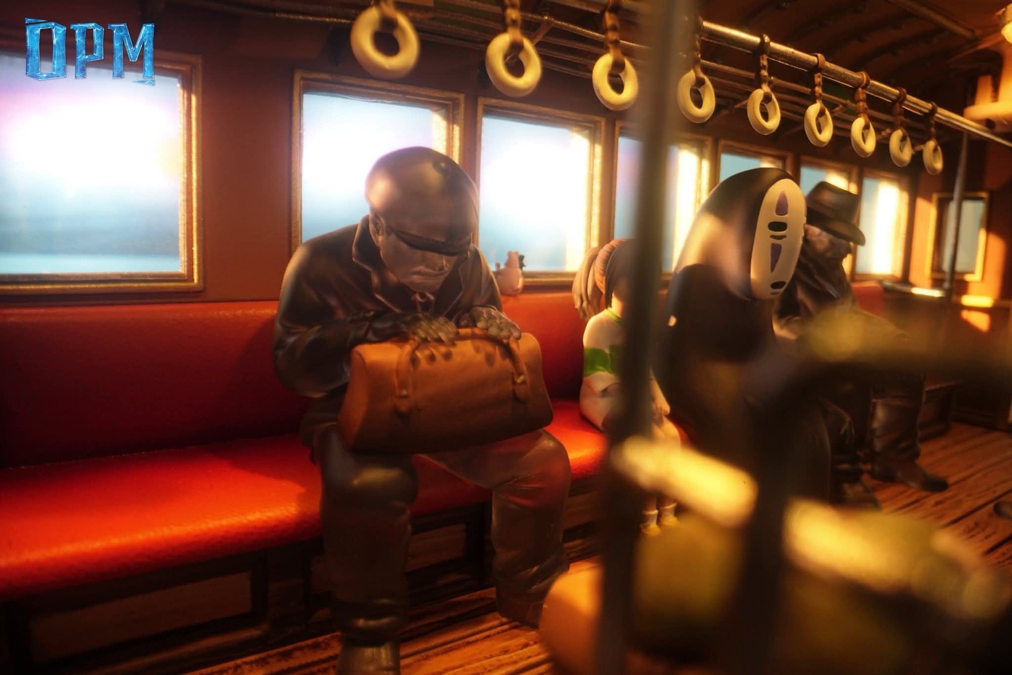 Bus on the sea resin statue opm studio anime figure