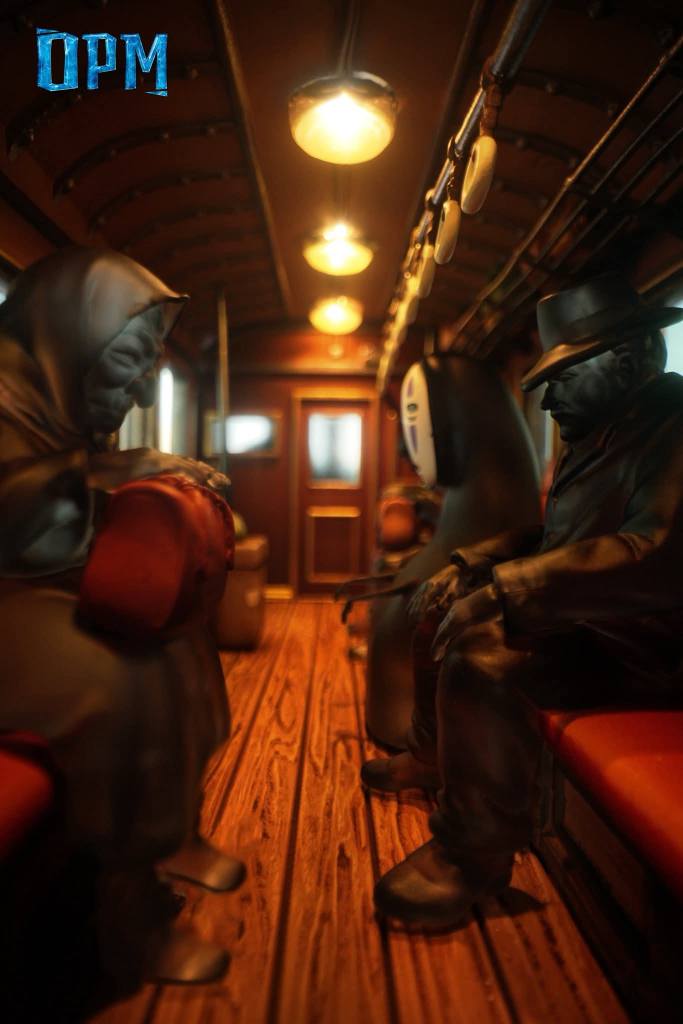 Bus on the sea resin statue opm studio anime figure